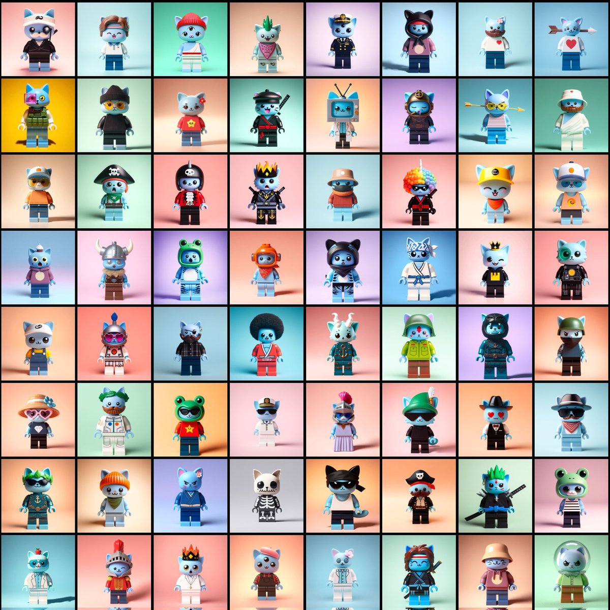 How cool are these cats? I created these 64 Legofied Cool Cats for our amazing community. Can you spot yours?