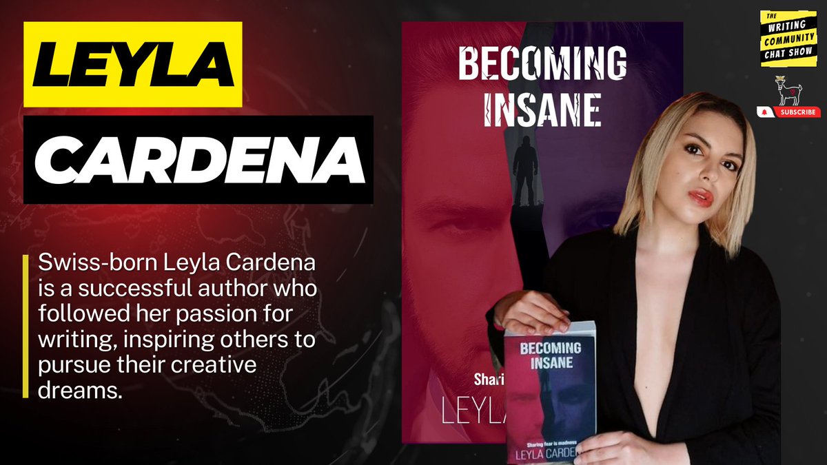 ๐The Writing Community Chat Show / The WCCS ๐ (@writing_show) on Twitter photo #Writingcommunity, we have a Halloween party this Friday but we didn't want to leave you without another awesome author story & journey. With that in mind, this Wednesday we are live with <a href="/CardenaLeyla/">Leyla Cardena</a>!
Leyla is a multi-talented author who has taken the literary world by storm. #Writingcommunity, we have a Halloween party this Friday but we didn't want to leave you without another awesome author story & journey. With that in mind, this Wednesday we are live with <a href="/CardenaLeyla/">Leyla Cardena</a>!
Leyla is a multi-talented author who has taken the literary world by storm.