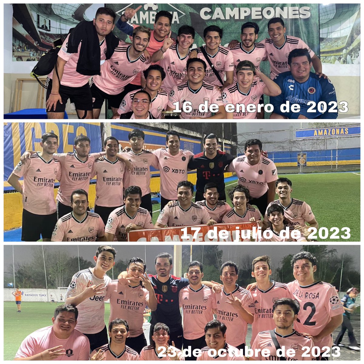 -3 campeonatos
-3 diferentes sedes
-27 partidos sin conocer la derrota
-Exceso de goles
-Exceso de calidad
-Muchas alegrías e ilusiones 
-Union y fraternidad 
Con ustedes:
AGUILAS 118 TRICAMPEONES DE LA CJ LEAGUE 🏆🏆🏆🦅