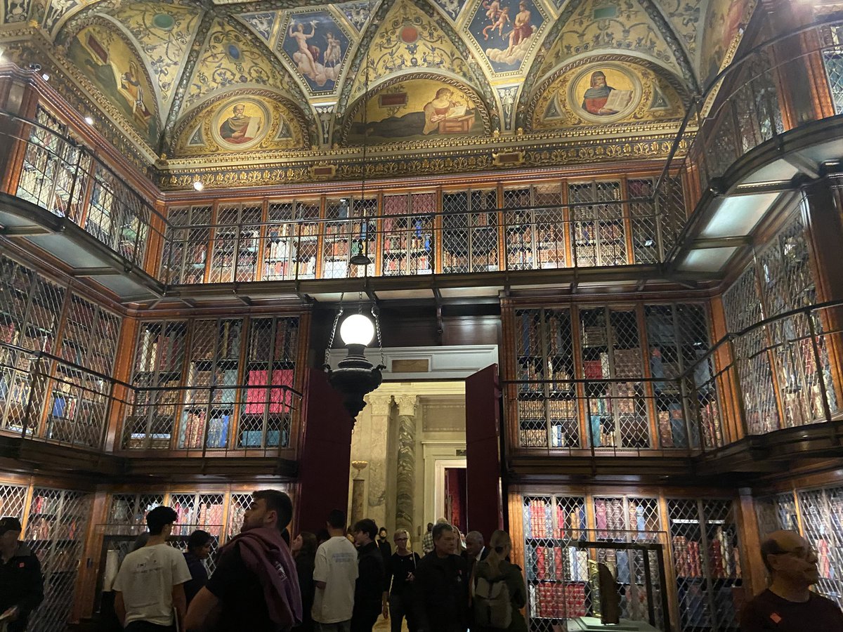 KingsmacEnglish's tweet photo. For the last day we’ve visited the amazing Morgan Library before going on a movie tour. I think the teachers were more excited by the Friends building though! https://t.co/mWPBg8moPH