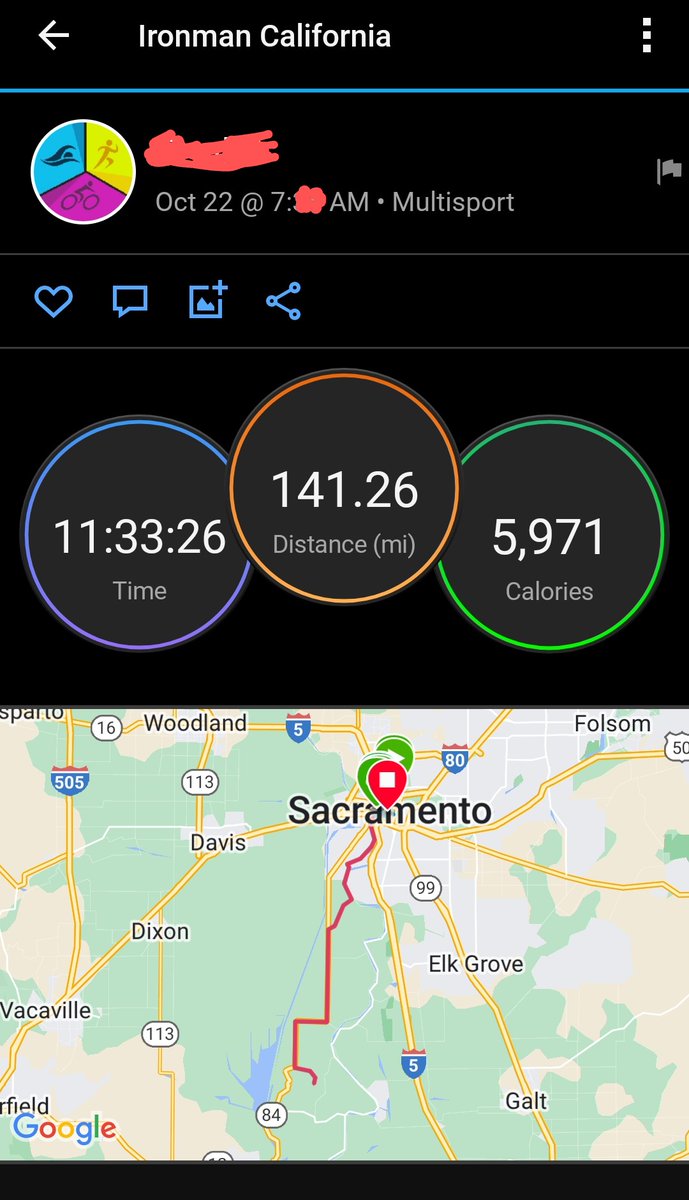 SFBay19's tweet photo. Completed my first (last?) #IRONMANtri at IronmanCalifornia. https://t.co/MTAg4Xt4c6