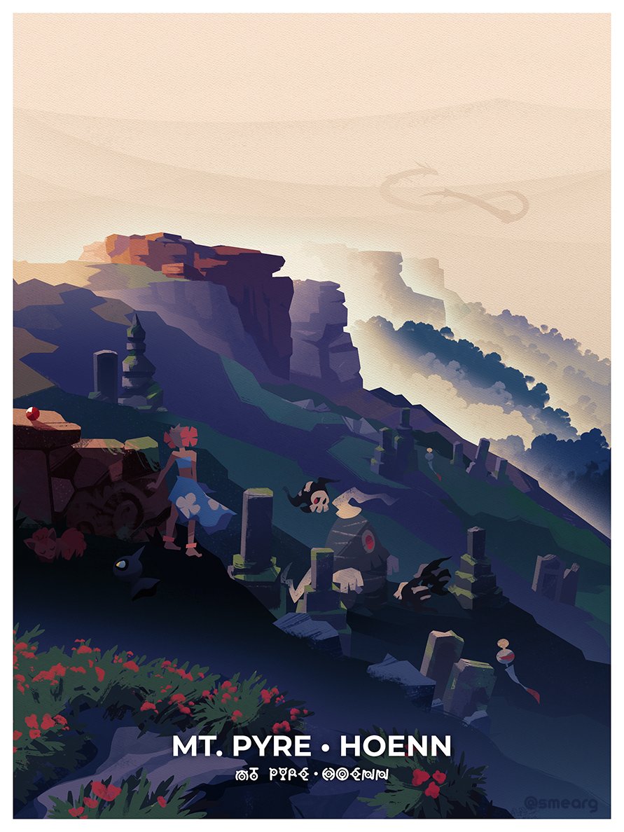 smearg's tweet photo. Pokemon National Park Series - Mt. Pyre • Hoenn https://t.co/9uX4ViRQ3X