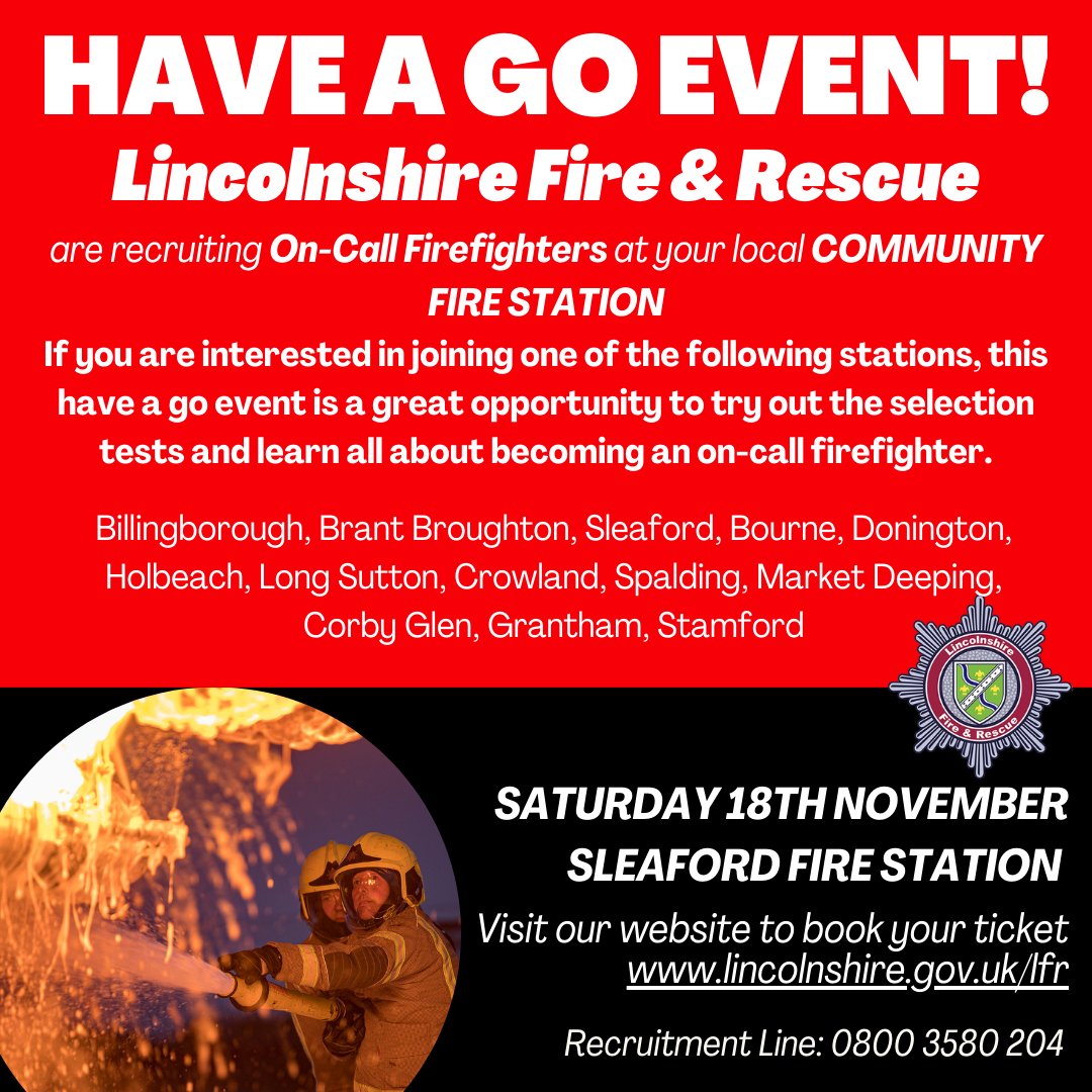 LFR ‘Have A Go’ days give an insight into what an On-Call Firefighter does and the required strength, fitness and aptitude needed.

Book on today - bit.ly/48JJtYD