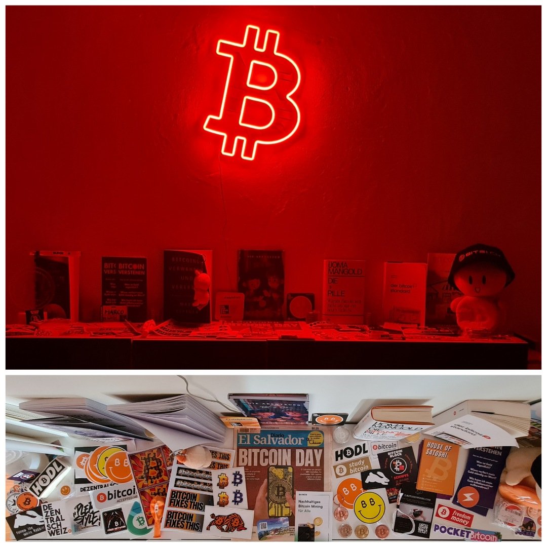 MarcoPrimavera8's tweet image. Ich freue mich immer wieder aufs Neue, wenn ich meine kleine Bitcoin-Wand betrachte 😊

Sie ist in den nächsten Jahren noch ausbaufähig...

Habt ihr auch eine kleine Bitcoin-Ecke oder gar eine grosse Bitcoin-Galerie? 😉