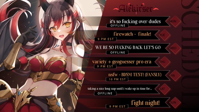 I DIDN'T FORGET TO POST MY SCHEDULE YESTERDAY NUH UH

ANYWAY THIS IS MY SCHEDULE FOR OCT 23 - 29!!! IT'S
