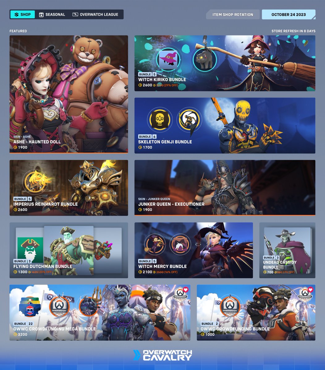 Owp Store 🛍 Overwatch 2 Item Shop Rotation: October 24 2023 A stacked Halloween ...