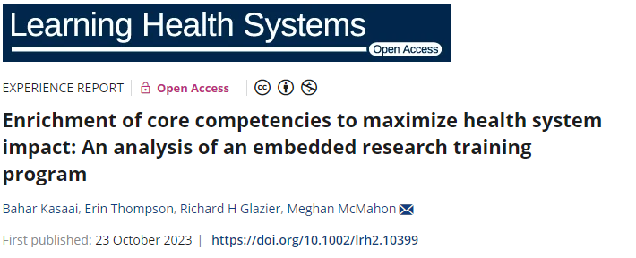 Institute of Health Services & Policy Research (@ihspr_isps_cihr) on Twitter photo 📣New study!!
#CIHR_ImpactFellows develop leadership & other key competencies to help advance evidence-informed health system improvement, #researchimpact & #LHS. Learn more: onlinelibrary.wiley.com/doi/10.1002/lr…
<a href="/CIHR_IRSC/">CIHR</a>
<a href="/RickGlazier1/">Rick Glazier</a>
<a href="/BKasaai/">Bahar Kasaai</a>
<a href="/McMahon_Meg/">Meghan McMahon</a>
<a href="/erinthomp/">Erin Thompson</a> 📣New study!!
#CIHR_ImpactFellows develop leadership & other key competencies to help advance evidence-informed health system improvement, #researchimpact & #LHS. Learn more: onlinelibrary.wiley.com/doi/10.1002/lr…
<a href="/CIHR_IRSC/">CIHR</a>
<a href="/RickGlazier1/">Rick Glazier</a>
<a href="/BKasaai/">Bahar Kasaai</a>
<a href="/McMahon_Meg/">Meghan McMahon</a>
<a href="/erinthomp/">Erin Thompson</a>