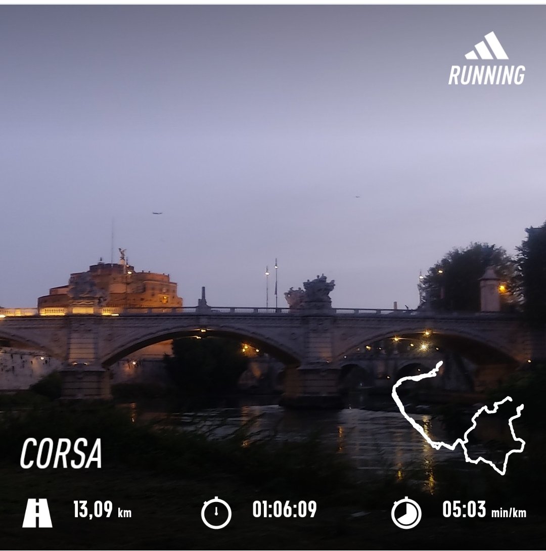 #Running #Workout #Tiber #FiumeBiondo #River #Rome #Castelsantangelo