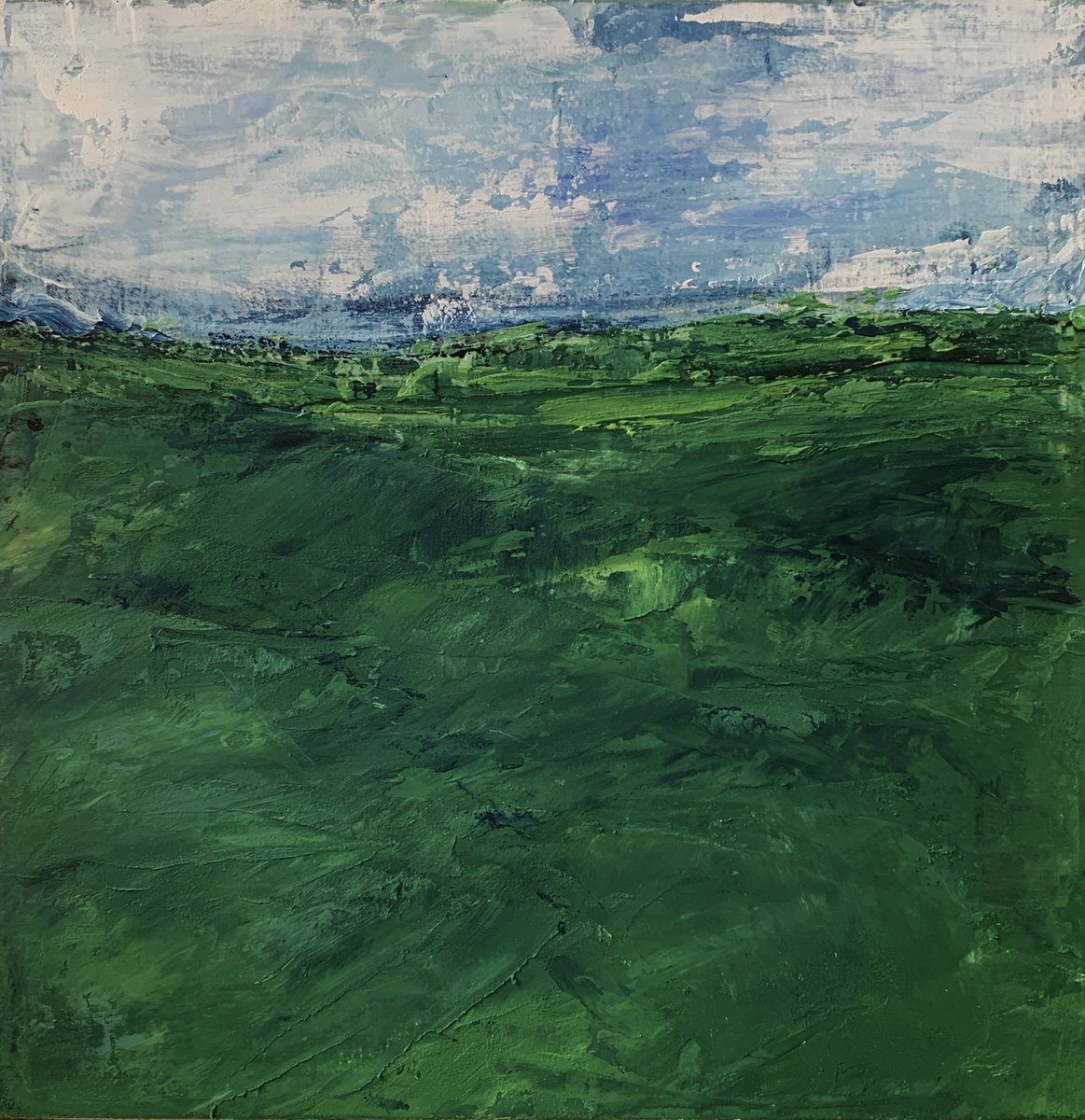 From a new series… Fieldlings #painting #abstract #abstractlandscapepainting #WomensArt #canadianart #oilandcoldwaxpainting