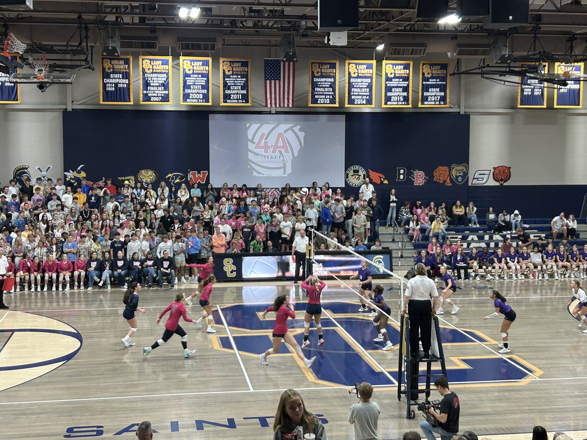 BenMayes's tweet photo. PTL and congrats to the @ShilohChristian Lady Volleyball Saints on a big win in the first round of the State Tournament. Electric and fun environment!!! Go Saints take State!!! https://t.co/wGERnDoMKe