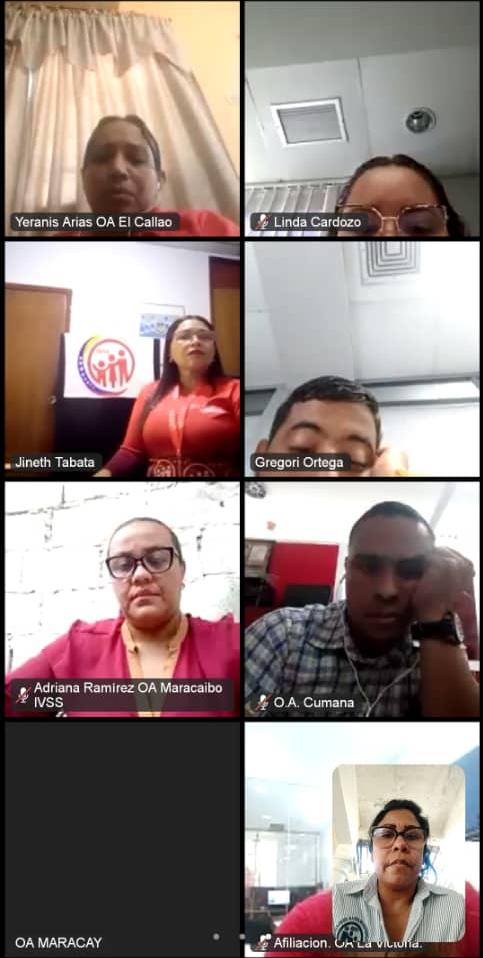OACIUDADBOLIVAR's tweet photo. #24oct | Siguiendo las instrucciones de nuestra Ministra del MPPS y Pdta IVSS @MagaGutierrezV, la @OACIUDADBOLIVAR #ViaZoom en Reunion con coordinadores de afiliación de las oficinas Administrativas a nivel nacional
@Somosivss
#JuntosPorCadaLatido
@DgapdIvss https://t.co/1LX5zyrliw