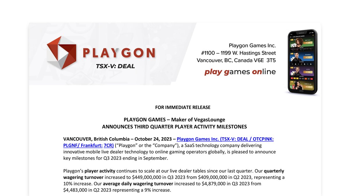 Playgon Games Inc. tweet media