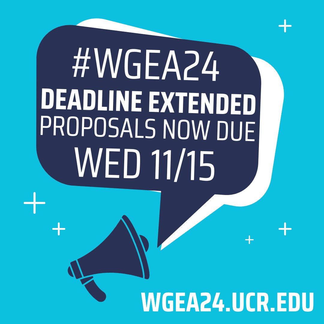 WGEA proposals are now due 11/15 by 11:59pm HT. Previously submitted abstracts can be edited within the system until the new deadline. Submit here: lists.aamc.org/t/6750831/1110…