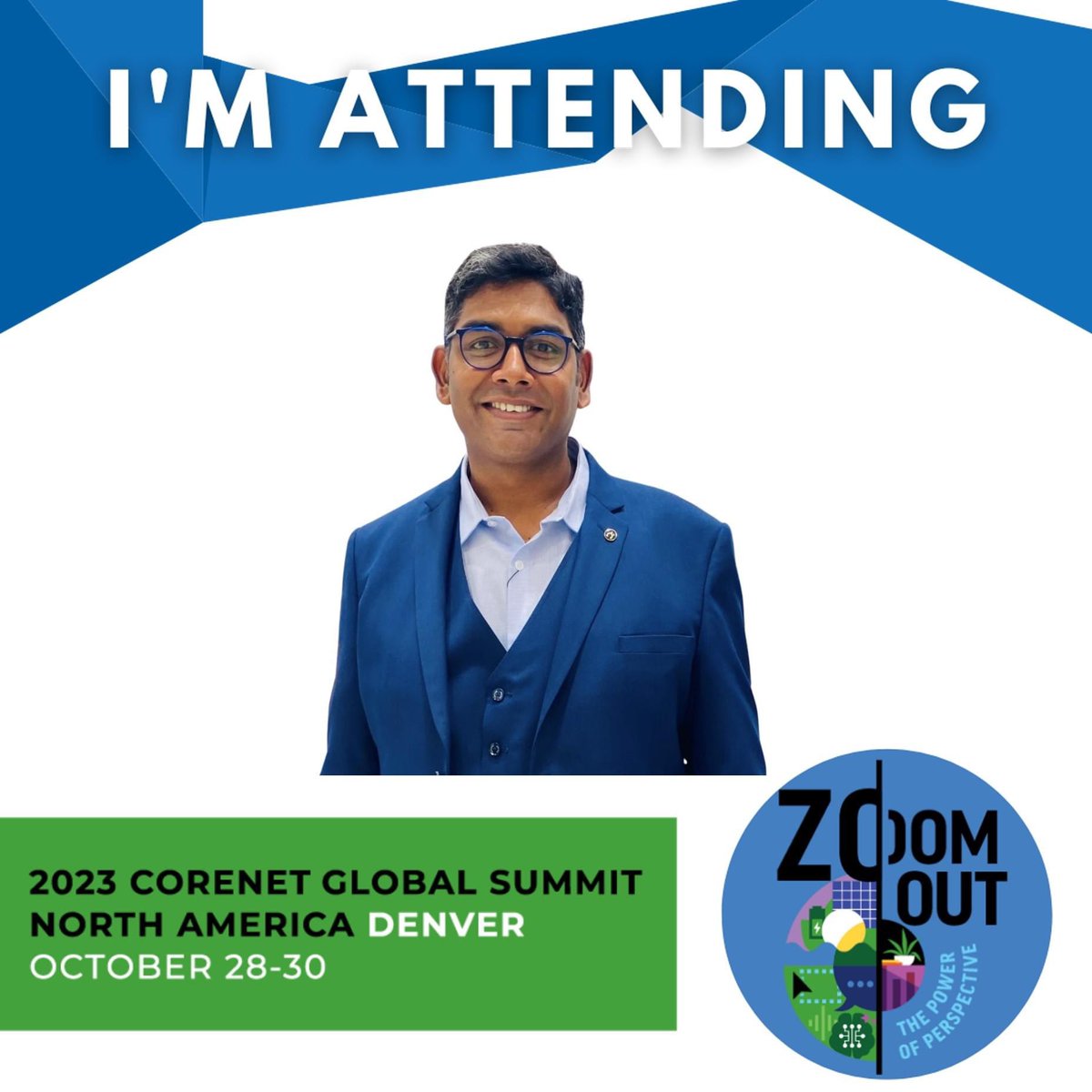 Looking forward to see you this week at the <a href="/CoreNet/">John Cornett</a> Global’s Summit in #Denver. 
#CNG23Denver #CorporateRealEstate #CoreNetGlobal #KnightFrank #globalsummit <a href="/knightfrank/">Knight Frank</a> #ThePowerOfPerspective #NorthAmerica