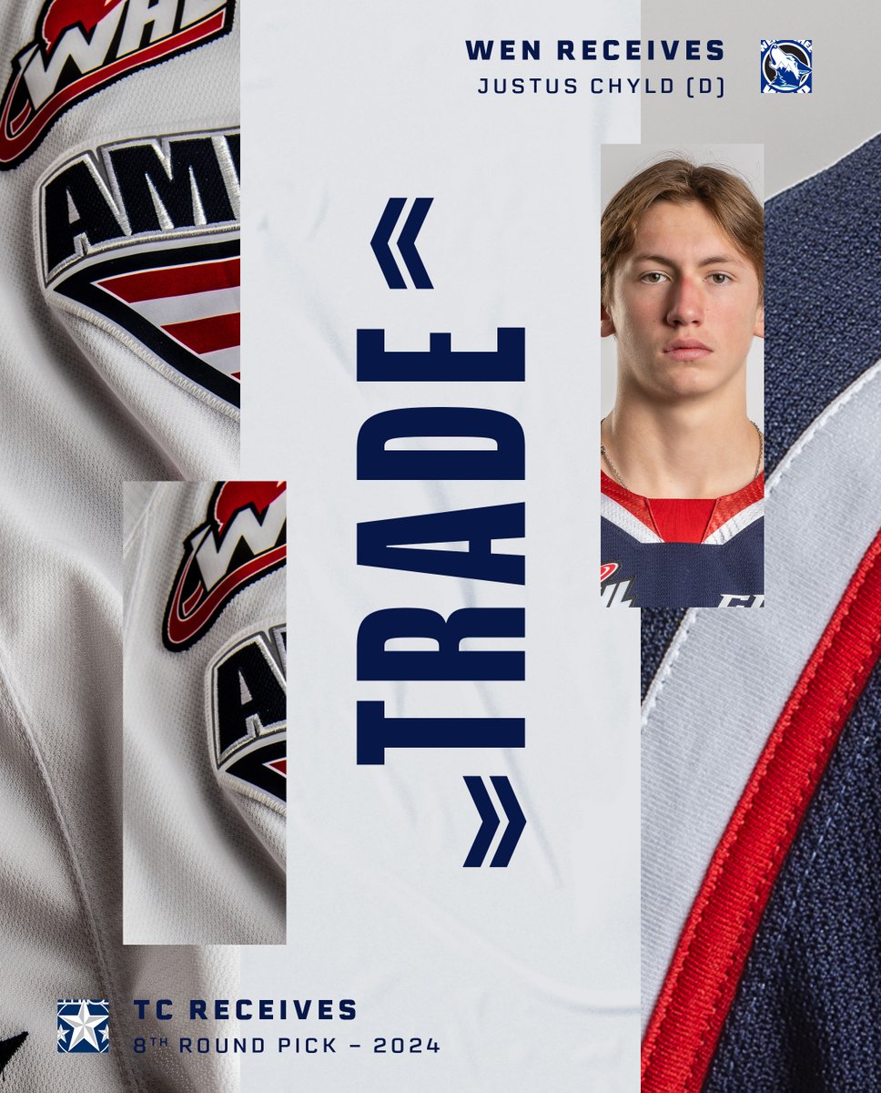 We have acquired an eighth-round pick in the 2024 WHL Prospects Draft in a trade with Wenatchee.

READ » bit.ly/3Q6B1dv