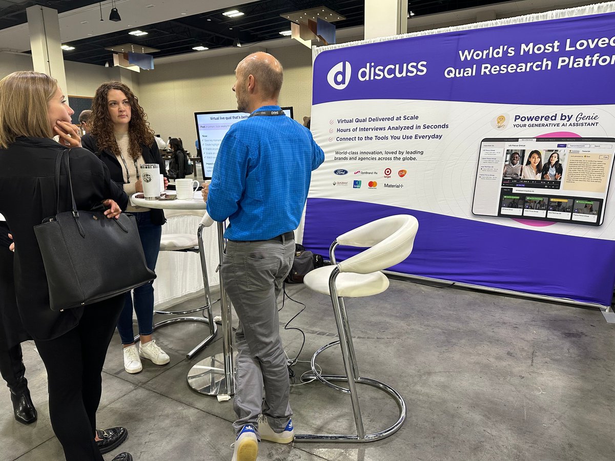 discuss_io's tweet photo. We're here at #TMRE23!🌟 Stop by Booth #222 to learn how to get actionable, impactful customer insights faster and pick up some swag: https://t.co/iPltRVwIhD 

#TMRE #customerempathy #qualresearch #newMR #discussio https://t.co/PKxapDWBCk