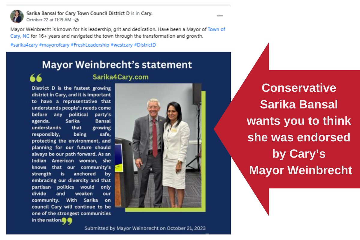 Friend2Allnc's tweet photo. Yes, what else is she misrepresenting?  @WRAL @ABC11_WTVD @newsobserver #ncpol #carync @CarolinaForward @wakedems #nced #Elections2023 #VoteBlueEveryElection #VOTERSKNOWBETTER #Election2023 #politics #wakecounty https://t.co/dtJezqYi97