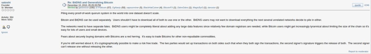 skydogenet's tweet photo. Satoshi Nakamoto in favor of sidechains and small blocks on layer 1. Exactly the model Drivechain gives you... #Bitcoin https://t.co/ryAKN98yr0 https://t.co/Vnd3CEBX3R