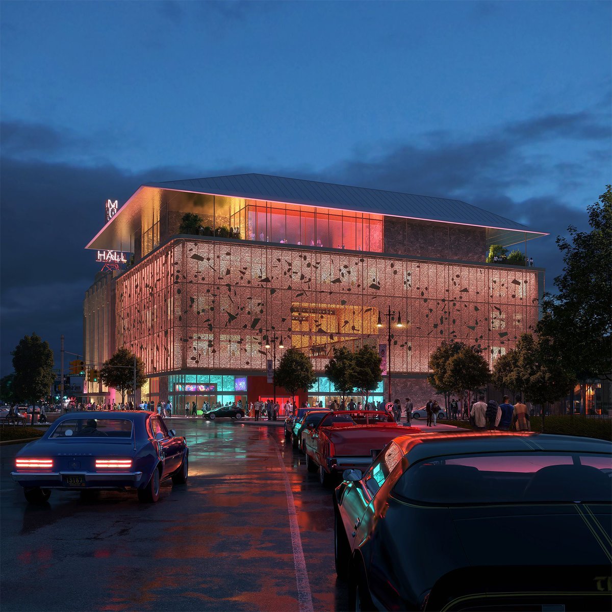 archinect's tweet image. Tod Williams Billie Tsien Architects to deliver $122M Detroit Music Hall expansion 

arcnct.co/3FvD85z

Renderings: Plomp #DetroitArchitecture