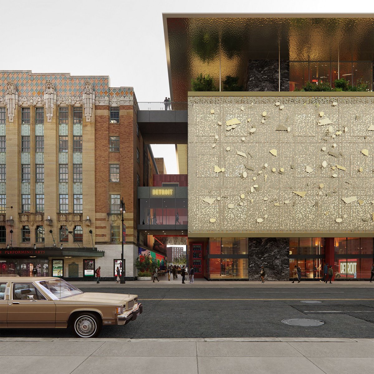 archinect's tweet image. Tod Williams Billie Tsien Architects to deliver $122M Detroit Music Hall expansion 

arcnct.co/3FvD85z

Renderings: Plomp #DetroitArchitecture