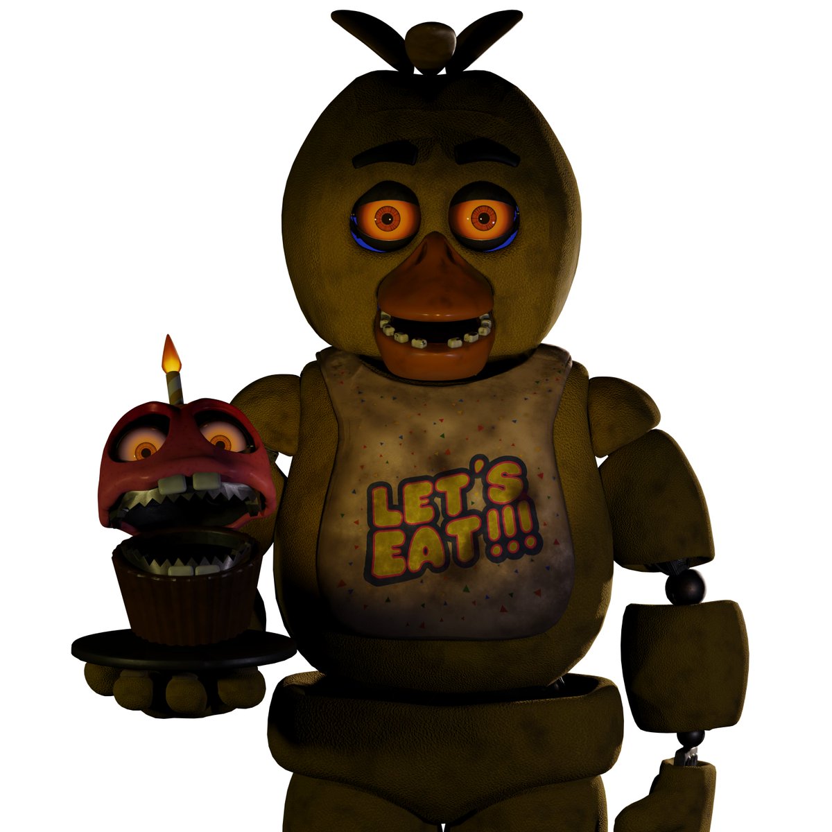The animatronic version of Chica and Cupcake are done! you can download them here! drive.google.com/drive/u/0/fold…
More WIPS for the costume versions will come soon! Stay tuned! and see you later! :)
#FNAFMovie #fnafchica #fnafcupcake #FNAF #3D #Blender3d #modeling #3DModel