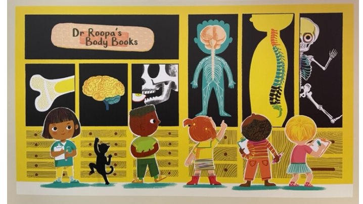 RoopaFarooki's tweet photo. Awesomely enormous mural of my new book series #DrRoopaBodyBooks π©πΎββοΈπππ₯ at #FrankfurtBookFair !!
@WalkerBooksUK
#BrilliantBrain π§
#SuperSkeleton 𦴠π https://t.co/Q1XOnrFGWW