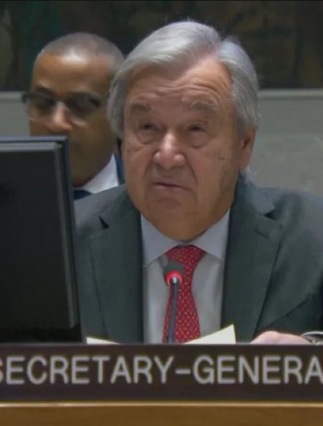 eduardomenoni's tweet photo. 🚨| ÚLTIMA HORA: Después de que Guterres, secretario General de la ONU, dijera que los ataques de Hamás "no ocurrieron por casualidad", Israel cancela la reunión de la ONU. 

¿Estás de acuerdo en que la ONU no sirve y que es un nido de comunistas y defensores de delincuentes? https://t.co/xAFEARFHMi