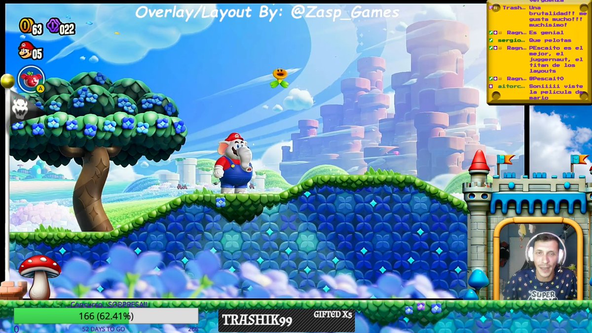 ZaspGames's tweet photo. @HDSuperSonicoHD ha sido nuestra victima otra vez jugando a un overlay para Mario Wonder. Le hemos encerrado en el castillo https://t.co/kUzmVzcYWk
