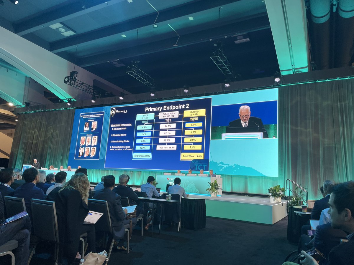 ShelleyWood2's tweet photo. Definitely some interesting findings with #PARTNER3 at 5 years. @michaelTCTMD is on the case. Stay tuned for his story on @TCTMD #TCT2023 https://t.co/xodwgweYM3
