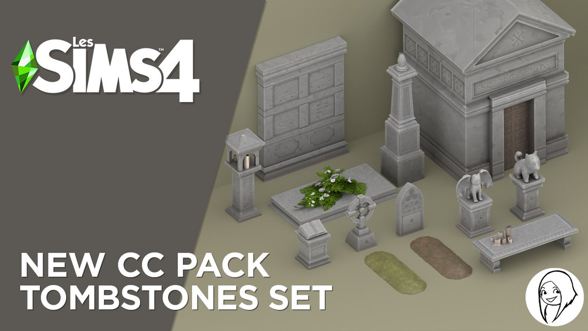 SybouletteCC's tweet photo. 💀🌹NEW ! Tombstones set with 14 new items designed to adorn your cemetery and in-game burial grounds. Compatible with @RAVASHEENCC's "all grave-y" mod to write custom epitaph ! 
Available on TSR https://t.co/M6VPWuQQ6i #Sims4Cc https://t.co/KWxoJ3X3dZ