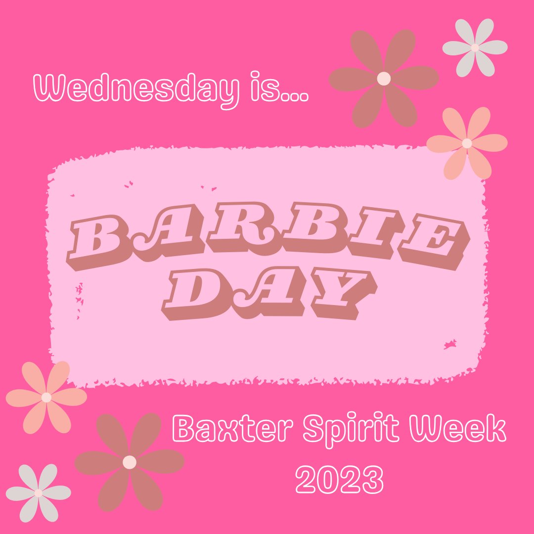 baxteracademy's tweet image. Spirit week Day 3 is: Barbie Day! #BaxterAcademyME #spiritweek