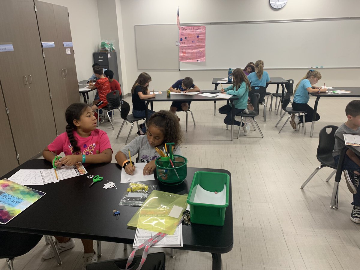 3rd graders enjoying enrichment be able to choose  which one they want to create on the 
October Math Menu !