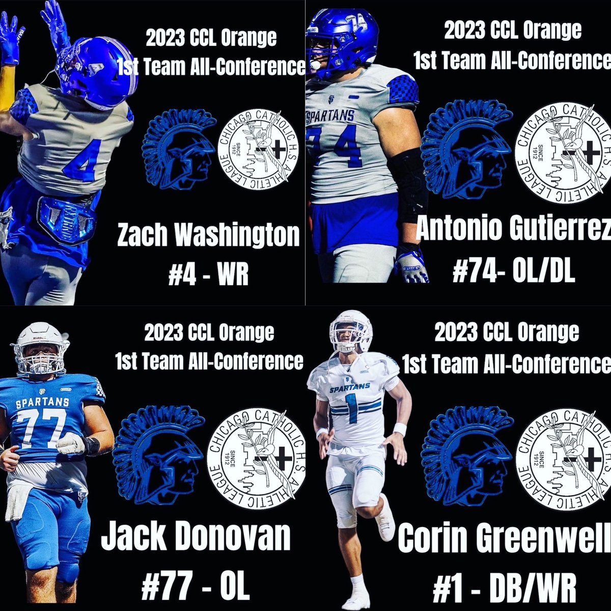 SFHSFBWheaton's tweet photo. Congrats to our post season all conference selections! Proud of you all boys! #ALLIN https://t.co/4vWu0de8tw