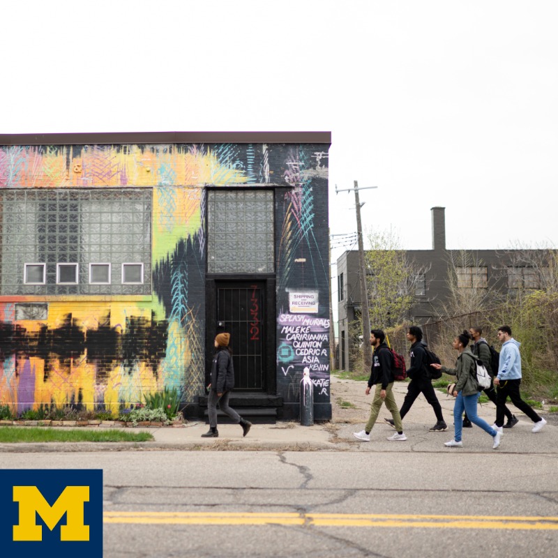 UMich's tweet photo. Detroit high school students are exploring the professional possibilities of architecture through a U-M program in the city.