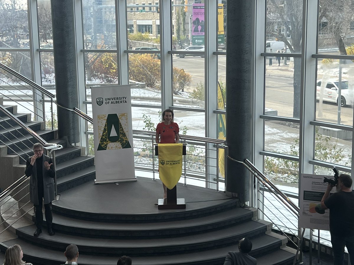 UAlberta's tweet photo. Today we are thrilled to launch The Strategic Plan for Research and Innovation at #UAlberta: Forward with Purpose. 

The plan — the first of its kind for the U of A — maps out a five-year strategy for bringing the university’s globally recognized strengths in research and innovation to bear on “grand challenges” affecting society, the economy and the environment. https://t.co/Bcv0pZt78H