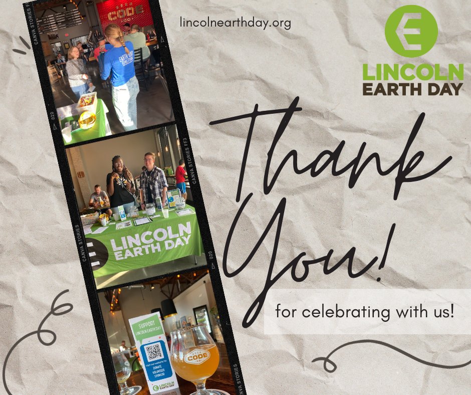 🎉 THANK YOU 🎉 

All of us here at the Lincoln Earth Day Coalition would like to thank everyone who came out and celebrated with us!

Our Halfway to Earth Day Celebration got us excited for the upcoming year! Let the countdown to Earth Day begin!
