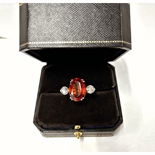 a_pendle's tweet photo. ✨💍 This exquisite 18k White Gold and Padparadscha Sapphire and Diamond unisex ring is coming up in this Thursday's Fine Art Auction. 
Starting Bids £20,000 ✨💍 
🌐 https://t.co/zHK3aAkEq3 https://t.co/kIvHXNc3Jn