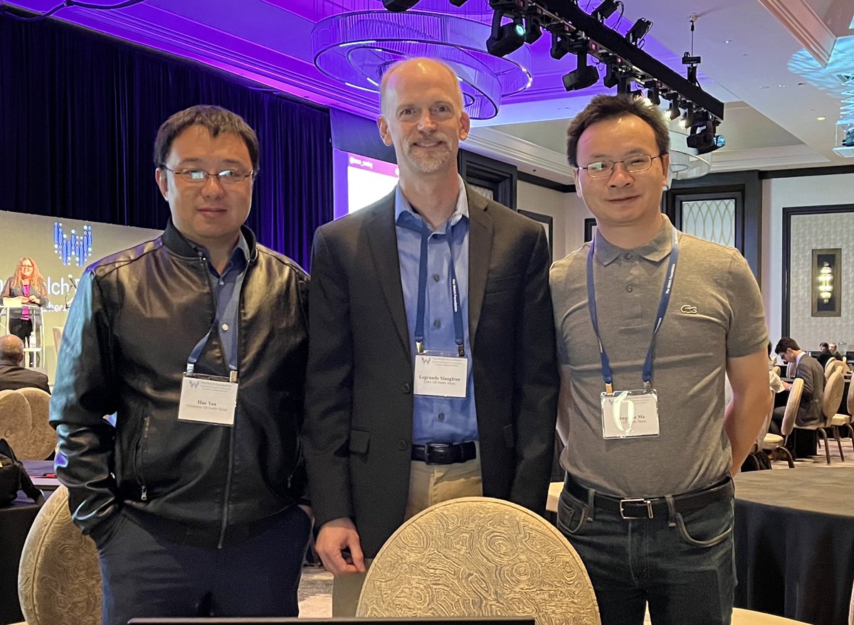 UNTChemistry's tweet photo. @UNTChemistry delegation to the 2023 @WelchFoundation Conference:  @Yanlan9, @SlaughterLab, @shengqianma https://t.co/b4dkCyUWQo
