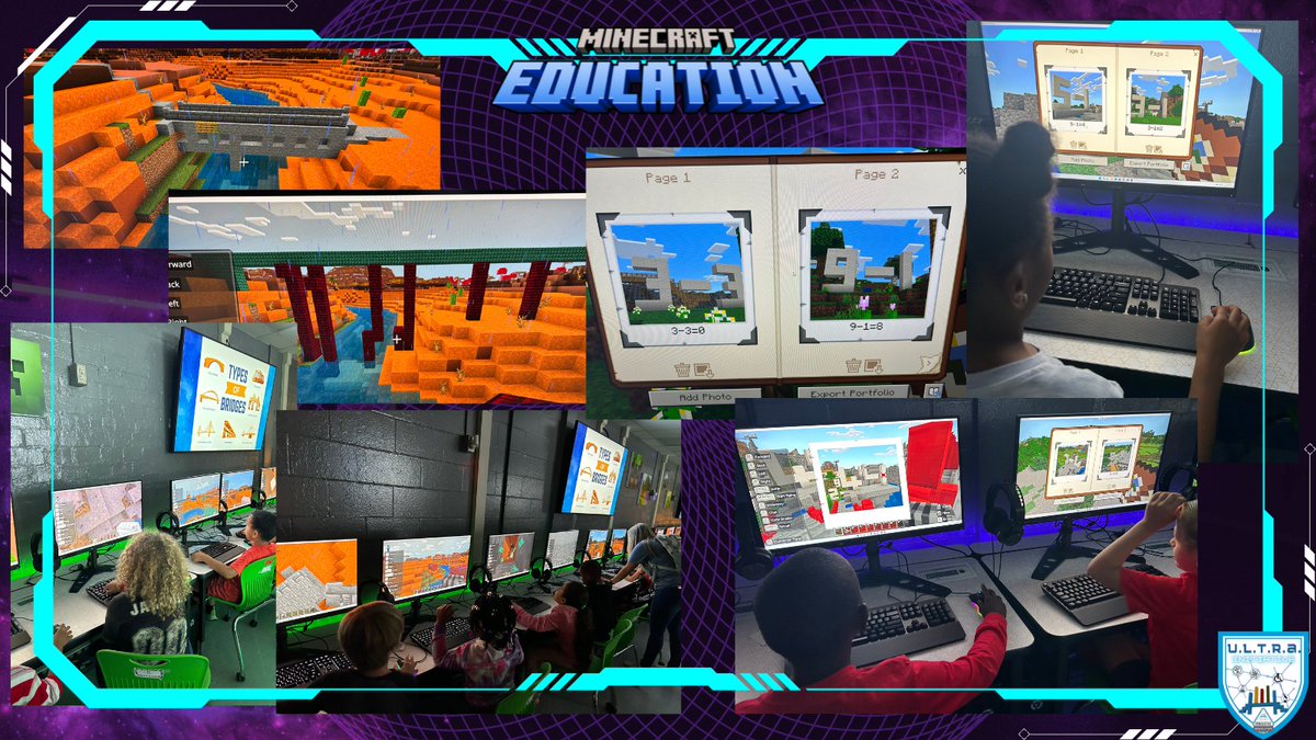 This week teachers enjoyed visiting the @DCPSMinecraft Lab ✨

Students from @DuvalSchools @WaterleafES practiced recalling their subtraction facts 🧮and students from @OgramKelly's Kindergarten class built bridges 🌉 to cross a ravine 🤩

#MinecraftEdu
#GameBasedLearning
