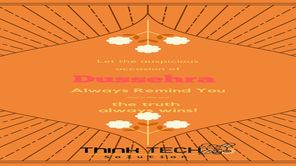 ThinkTechSolut2's tweet image. Wishing you a Dussehra filled with the warmth of joy, the glow of prosperity, and the sweetness of success

#vijaydivas #victoryday #thinktechsolution #2023