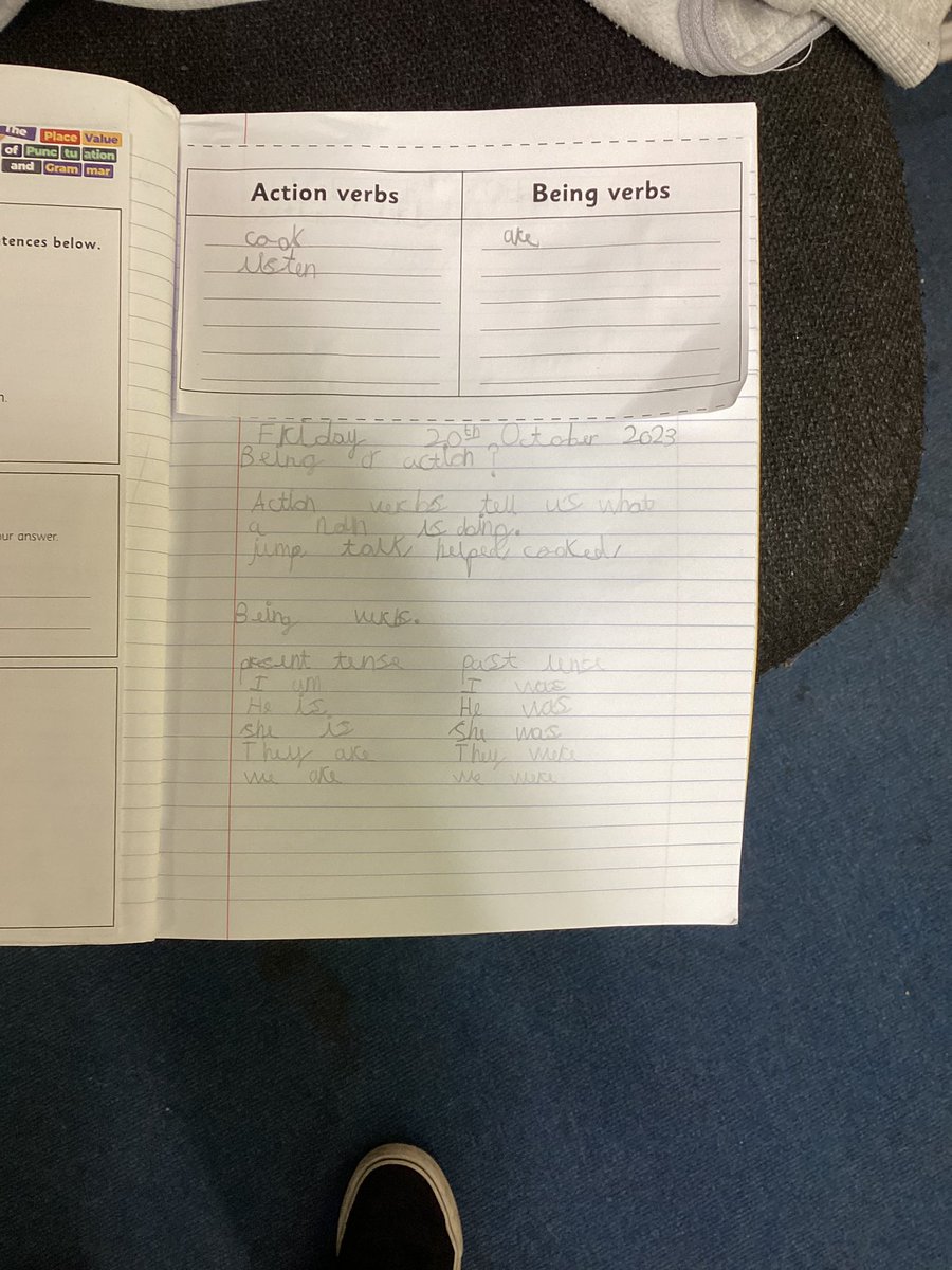 annes_school's tweet photo. Year 2 went on a verb hunt on Monday! They searched the classroom to find action and being verbs and had to record them in the correct column. We are moving on to irregular verbs next 💬

#pvpggrammarsaurus #year2english #ks1grammar

@Grammarsaurus1 https://t.co/8h8TDMjVhV