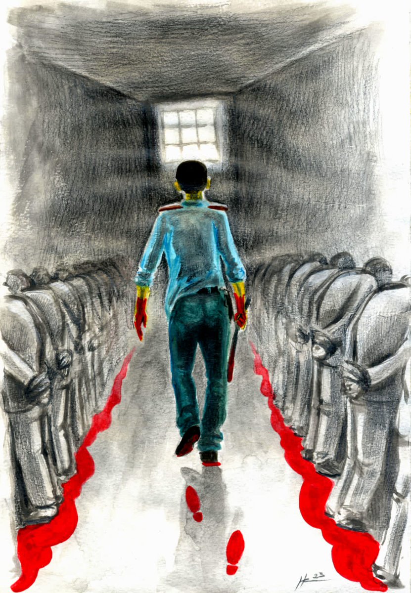 AiaKaz's tweet photo. Marat #Musabaev did not have time to serve one arrest & was again sentenced to 15 days, Nurzhan #Sembaev - artist and author of this drawing was detained in #Semey.Yembergen #Kurmanov in #Pavlodar. Tomorrow there will be more illegal arrests. @nnienass @EamonGilmore @rozathun https://t.co/1MOiIxtDd8
