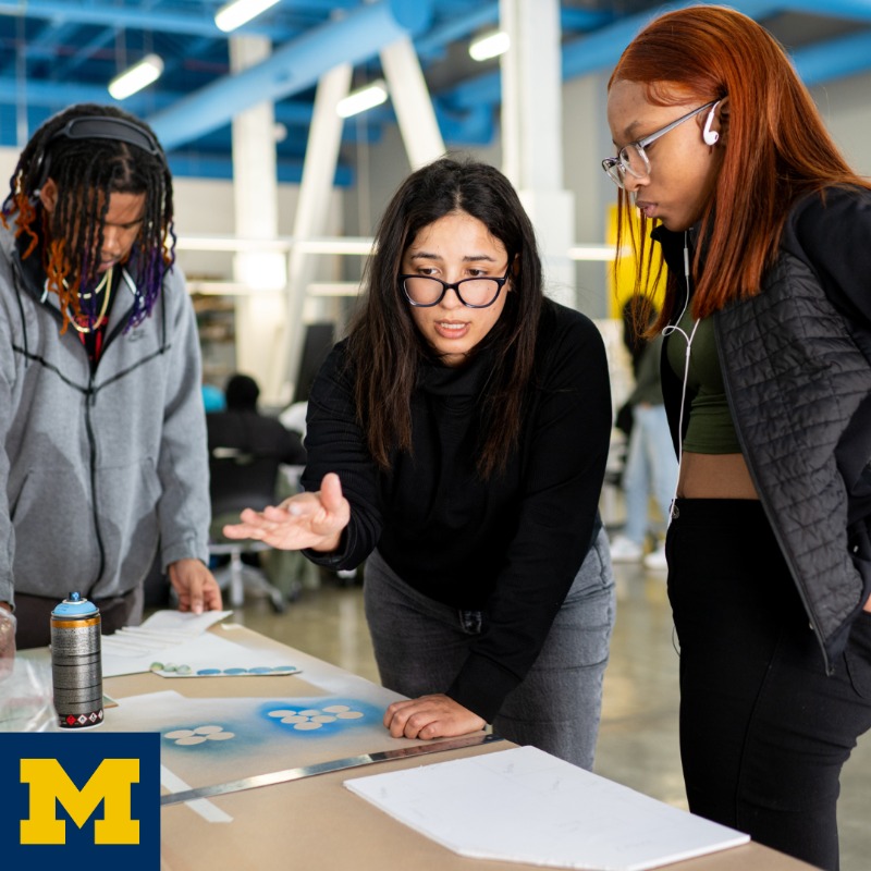 UMich's tweet photo. Detroit high school students are exploring the professional possibilities of architecture through a U-M program in the city.