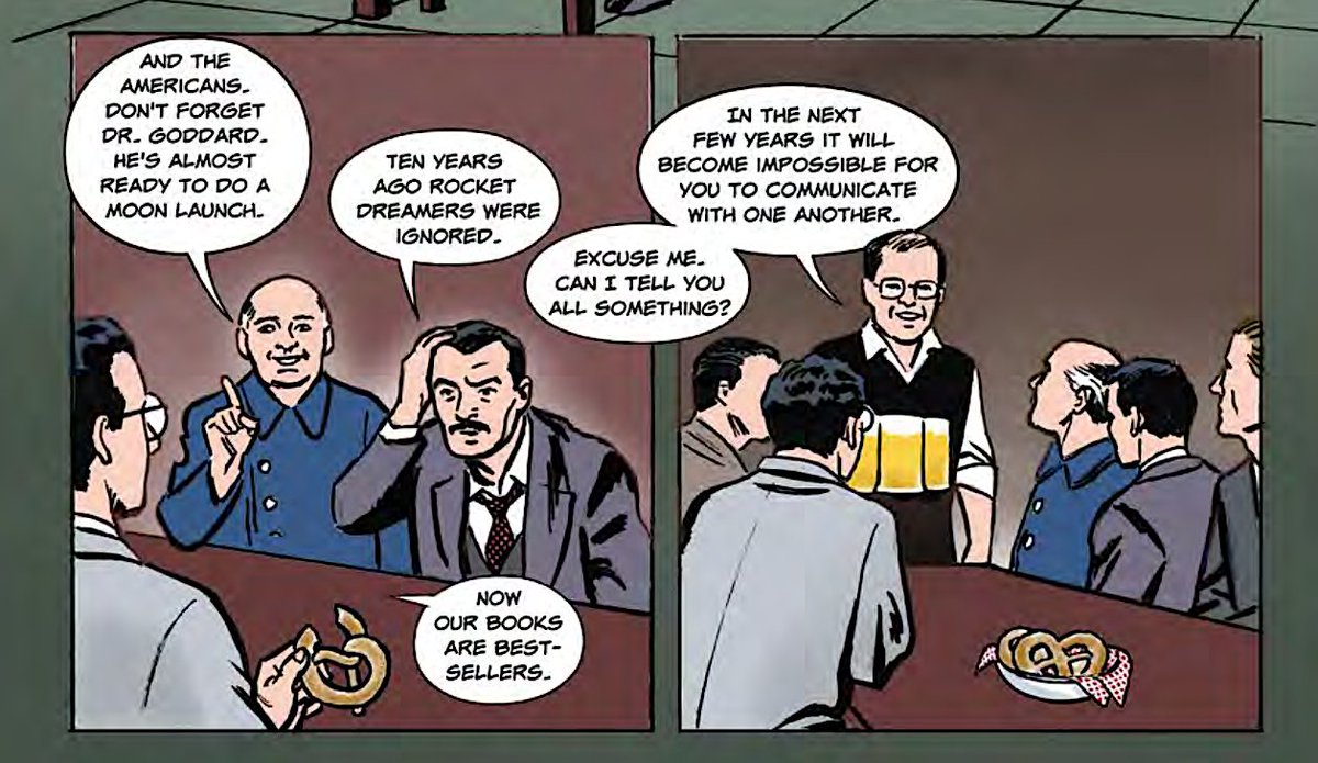 A notional conversation about space in 1929 - an excerpt: "From the Earth to Mars" - a new graphic novel from space pioneer <a href="/jeffmanber/">Jeffrey Manber</a>. Now available from Multiverse.media at amazon.com/Earth-Mars-Sur… #Moon #Mars #Artemis 2/5 - next episode tomorrow!