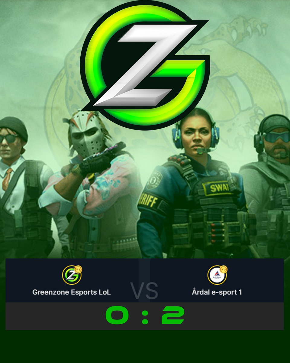 It didn't go the way for our LoL team either... gg Årdal e-sport 1 #ggligaen #enterthegreenzone