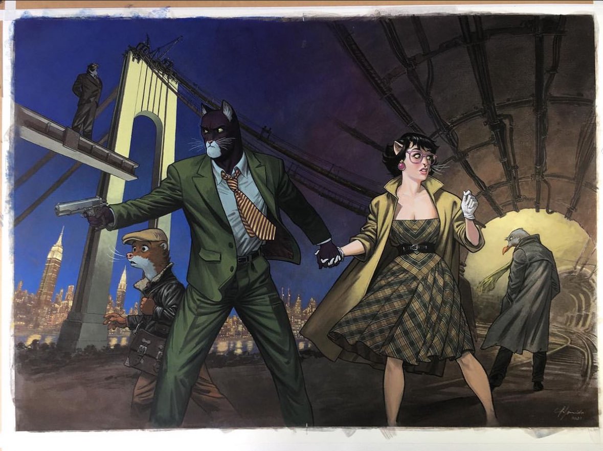 Blacksadmania's tweet photo. 👉 Magnifique juanjo 🙏 

#Dargaud #JuanjoGuarnido #chat #enquete #detective #polar #noir #artwork #Dessin #Dédicace #blacksadmania_officiel #juandíazcanales #Dargaud #DarkHorseComic #NormaEditorial  #buste #figurines #BDfrancobelge #Attakus #Blacksad #bdgest https://t.co/4ZZlxNmmY8
