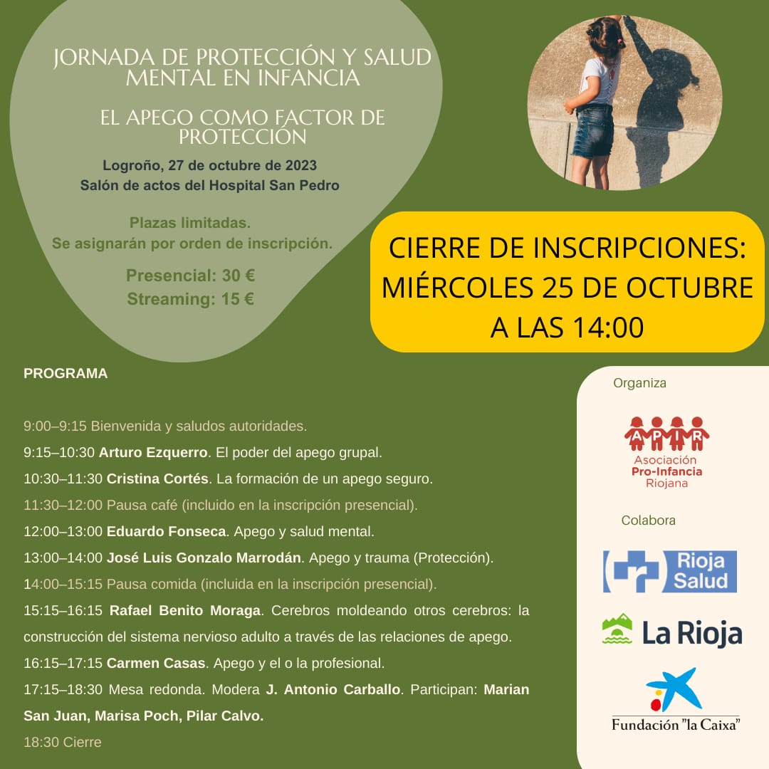 Más de 200 personas ya se han inscrito, si tú tampoco quieres perderte esta jornada: docs.google.com/forms/d/e/1FAI…
Cerramos inscripciones el miércoles 25 de octubre a las 14:00. ¡Nos vemos el viernes!