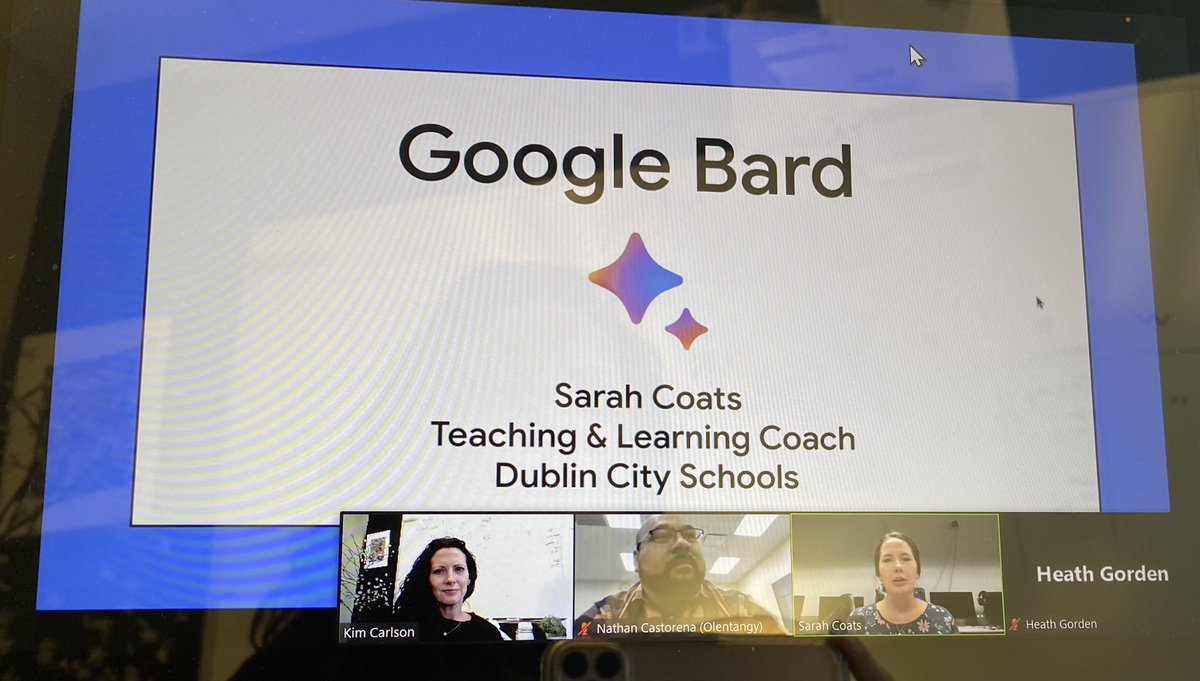 Another wonderful meeting with this amazing group!! Thanks for sharing about Google Bard @SarahCoats101!!