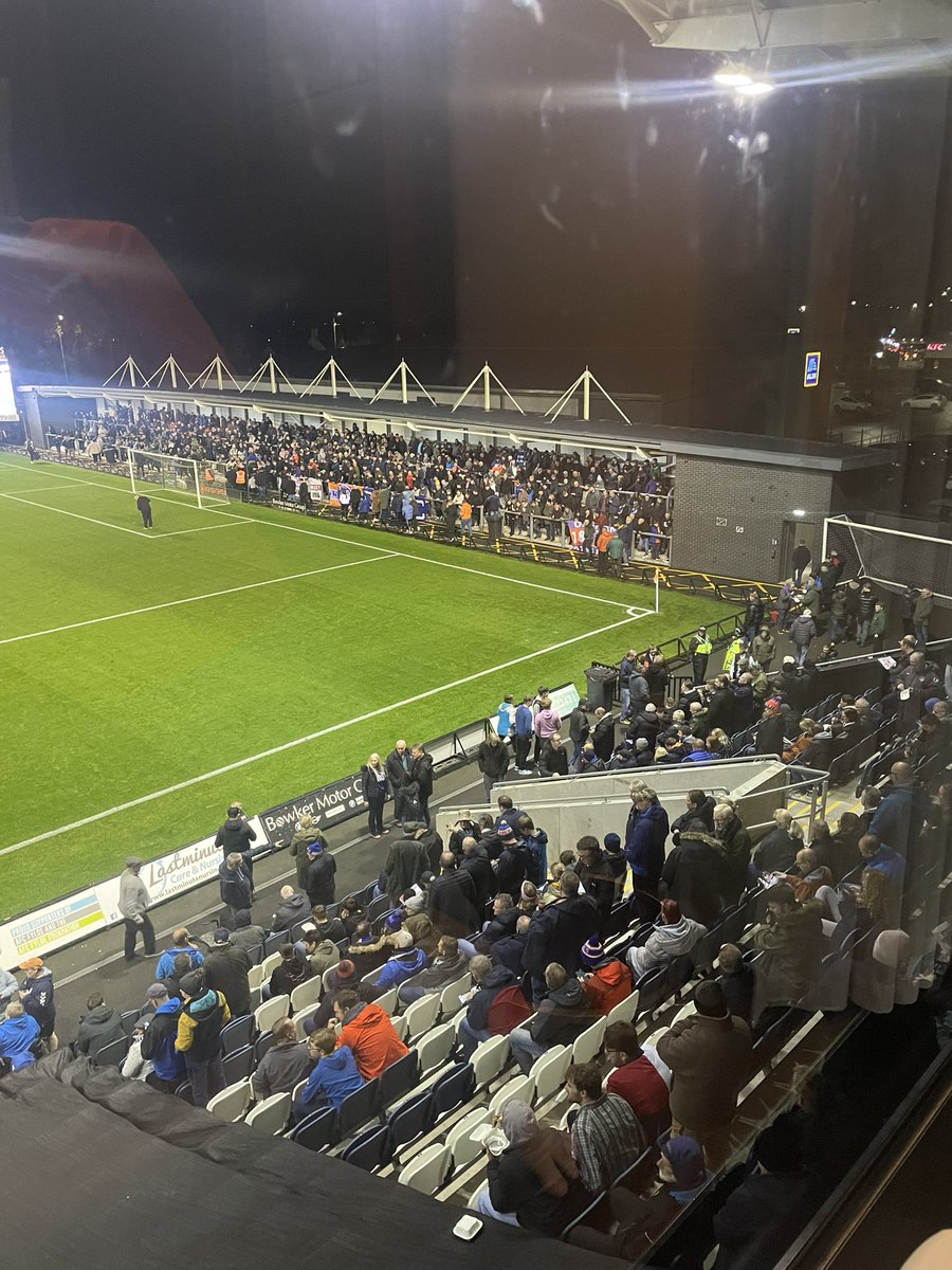 Filling up nicely. We’re taking over your town again! #oafc