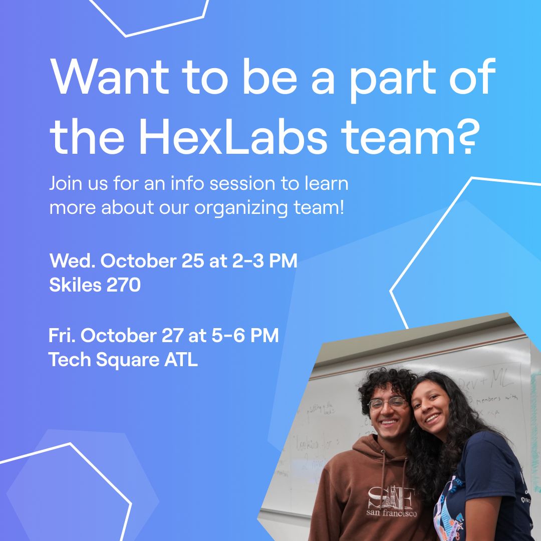 TheHexLabs's tweet photo. Interested in applying to HexLabs? Check out our info sessions 🤩 this week to meet our team and see what we do! https://t.co/y0qebweuF1